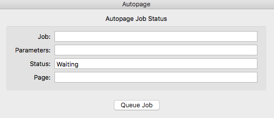 Autopage Queue Control