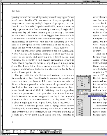 Baseline measurement and page depth