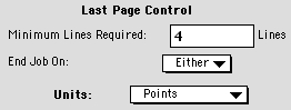 Controlling minimum lines on last page