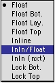 Placement dropdown box: Autopage Palette